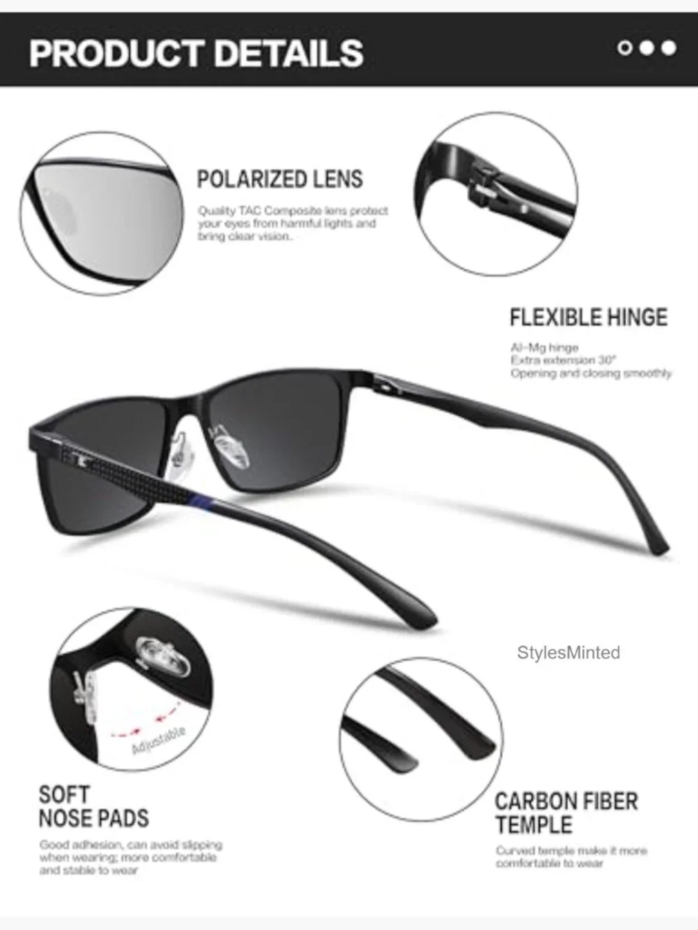 Polarized Driving Sunglasses UV Protection Lightweight Metal